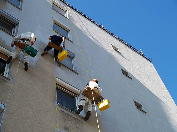 Comment le nettoyage de toiture haute est-il effectué en toute sécurité à Meyzieu ?